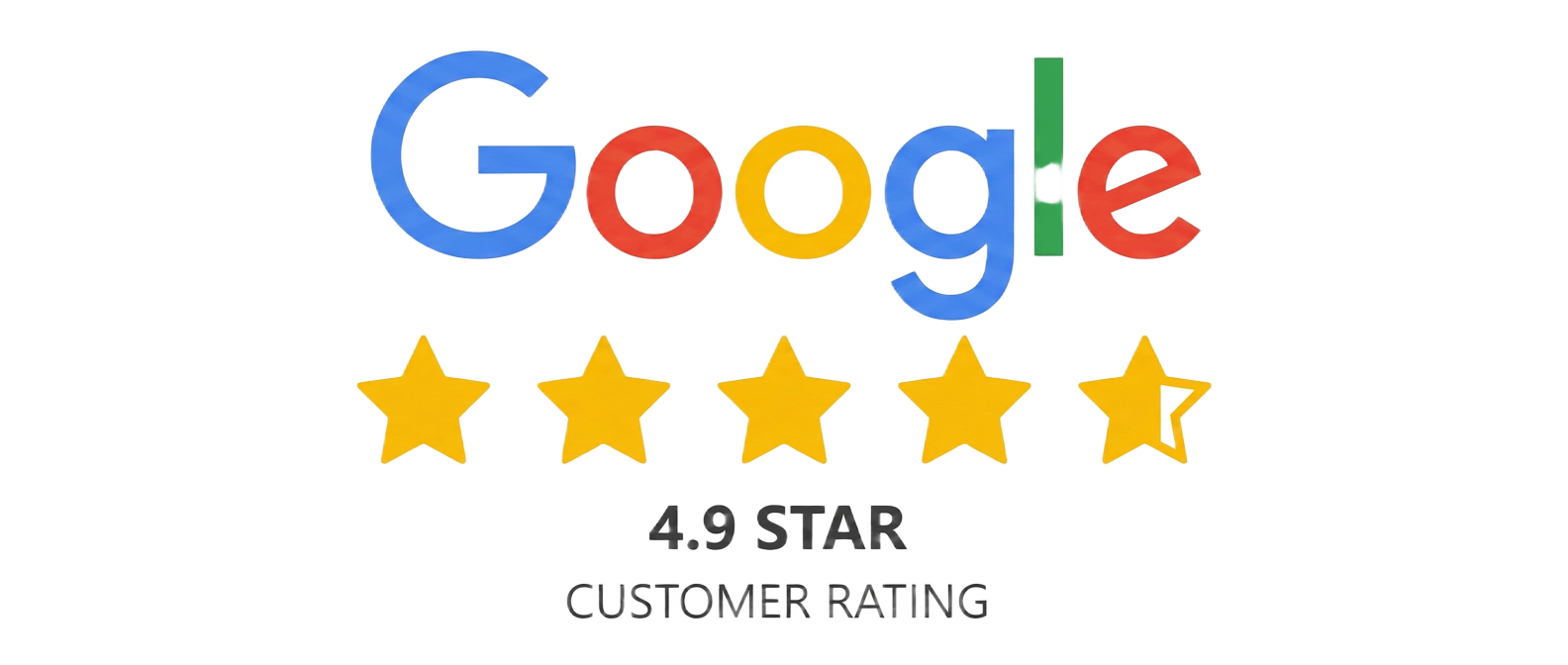 Google Reviews 4.9 star customer rating