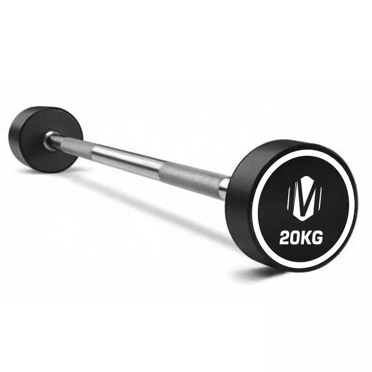 PU Fixed Straight Barbells Set