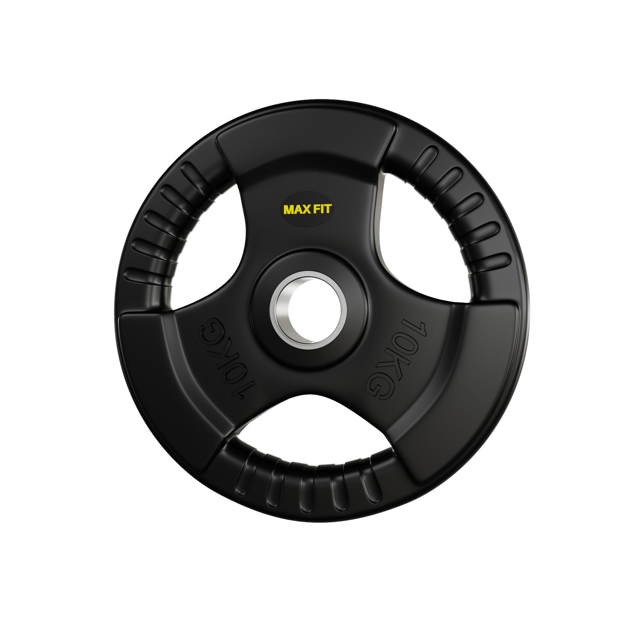 MaxFit Olympic Tri Grip Rubber Weight Plates - Image 5
