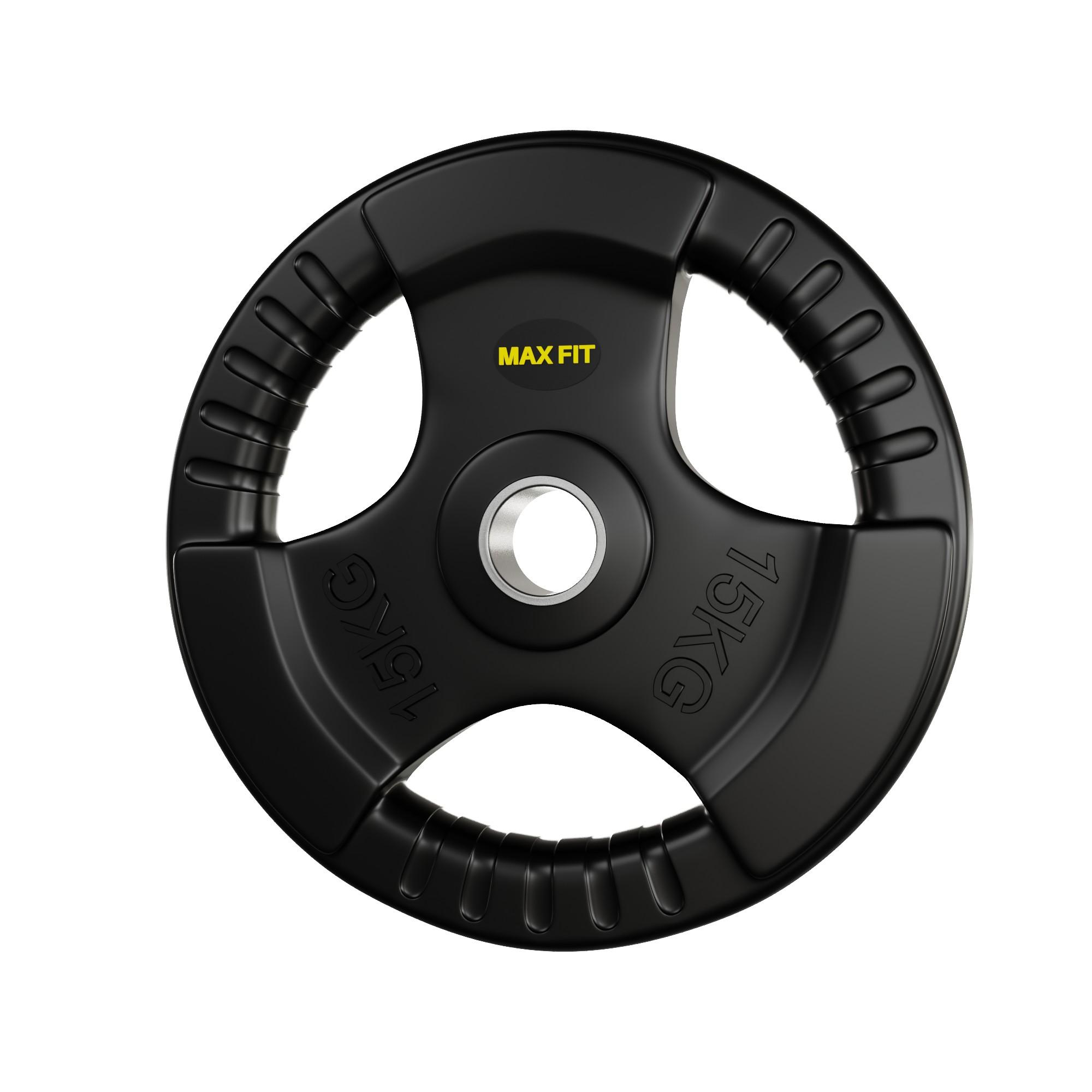 MaxFit Olympic Tri Grip Rubber Weight Plates - Image 4