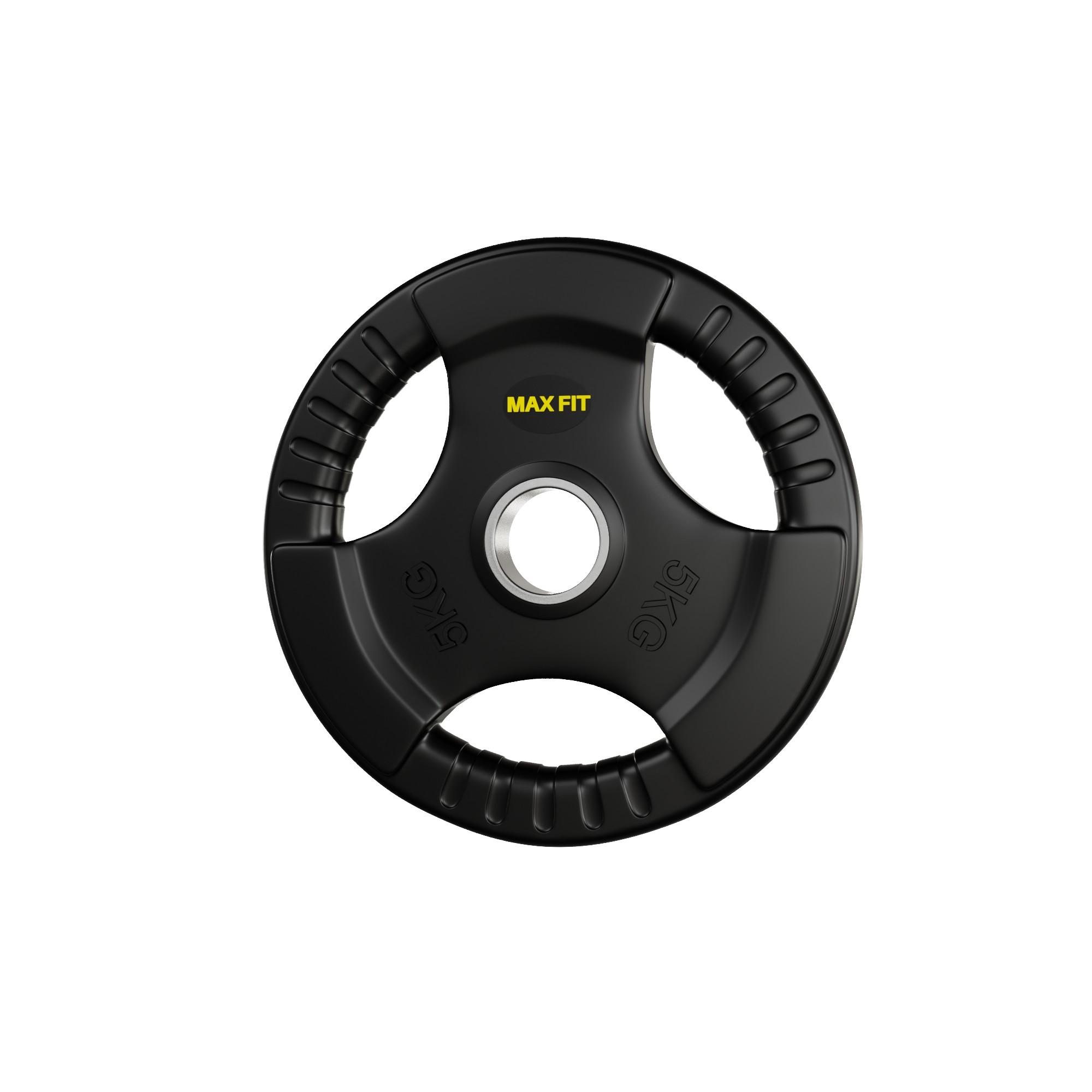 MaxFit Olympic Tri Grip Rubber Weight Plates - Image 6