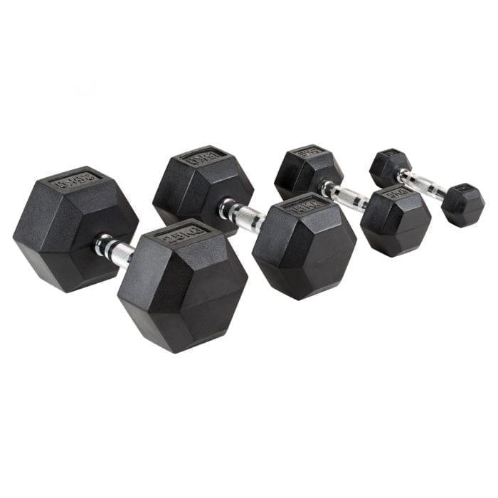 Rubber Hex Dumbbells